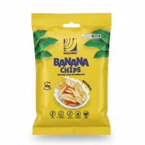 Banana Chips c/sal rosa do himalaia  ( 50 GR ) - Imagem 1